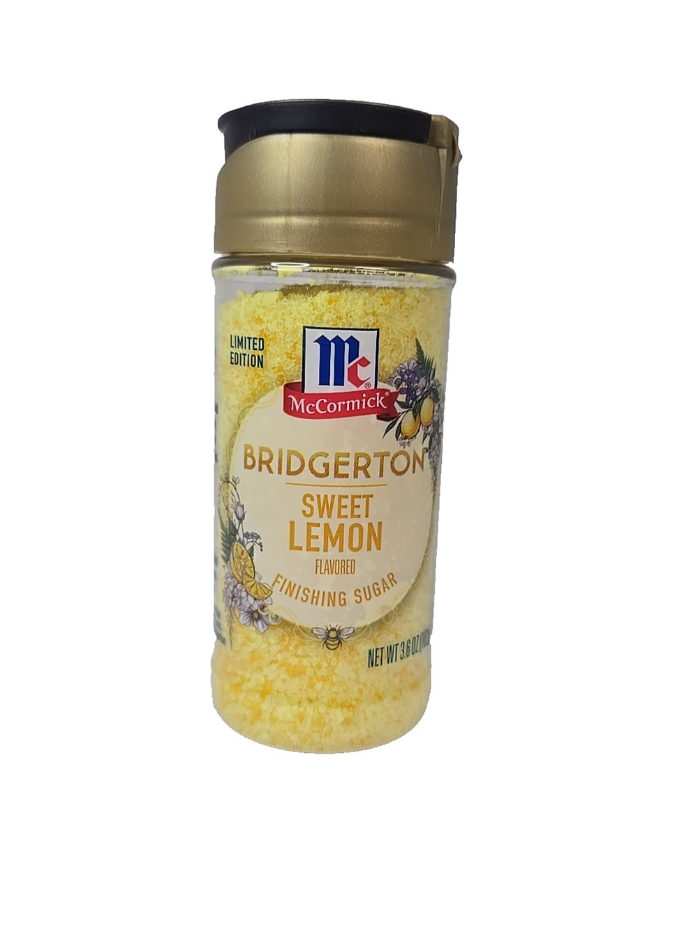 McCormick x Bridgerton 3.45 oz Finishing Sugar Bottle, Sweet Lemon NEW